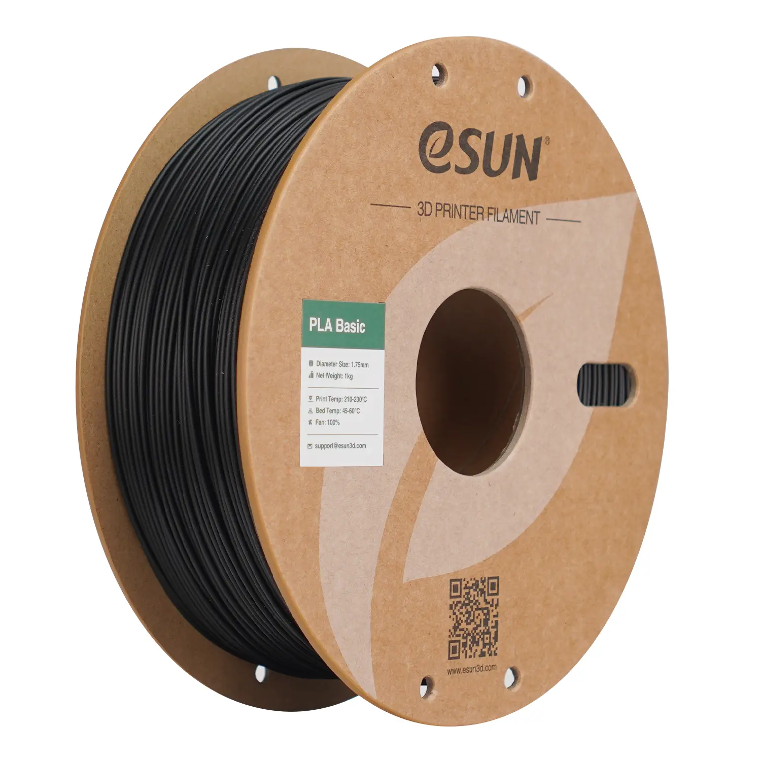 Bobina de filamento ESUN PLA Basic color Black